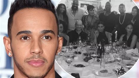 Lewis Hamilton parties with Kim Kardashian and .